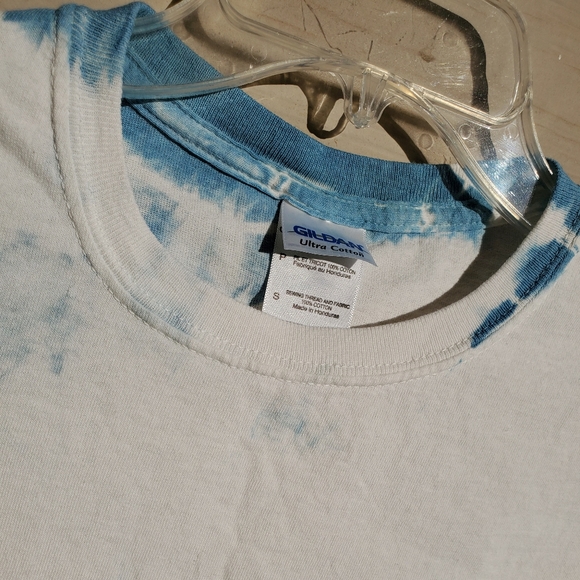 OOAK Cotton Tie Dye T-shirt White/Dark Blue - Picture 7 of 15